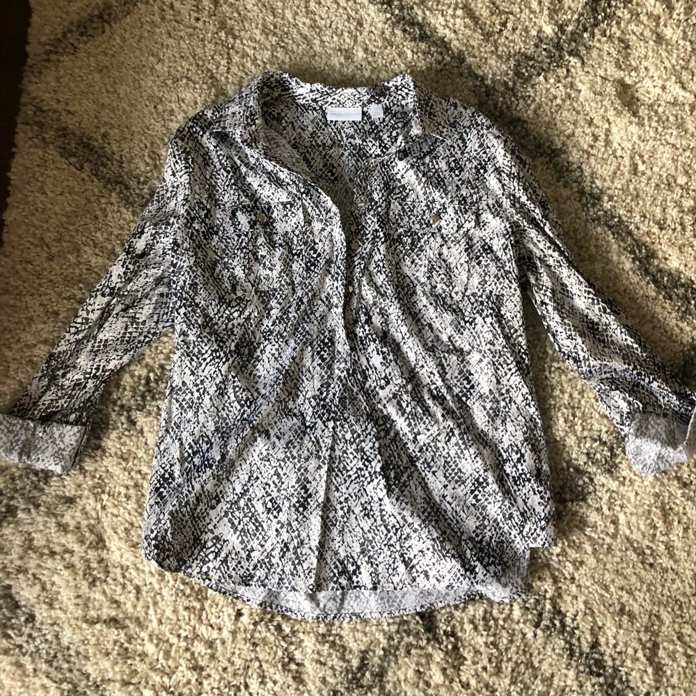 Snake Print Button Down